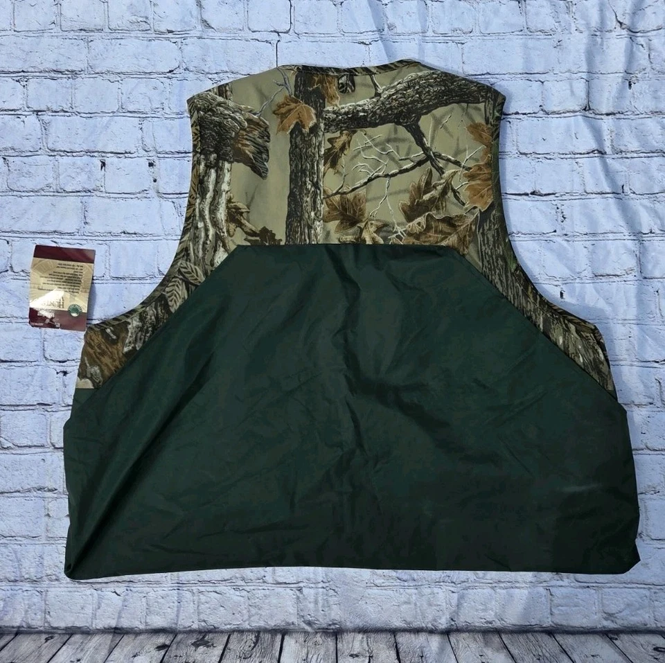 Vintage Ozark Trail Vest Men 2XL Full Zip Hunt Game Pocket Real Tree Nylon Camo - Image 2 of 4