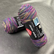 Red Heart Super Saver Artist Print 5 oz Skeins, 2 Pack Acrylic Yarn