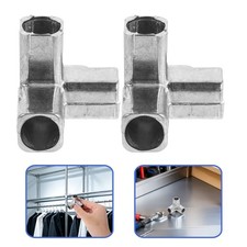 6 Pcs Metal Clothing Rack Accessories Closet Organizer Connectors