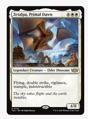 #ad Zetalpa Primal Dawn MTG TDC White Elder Dinosaur Commander EDH Rare NM $1.80