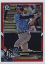 2018 Bowman Draft Chrome Red Refractor 3/5 Nick Solak #BDC-46 s7f