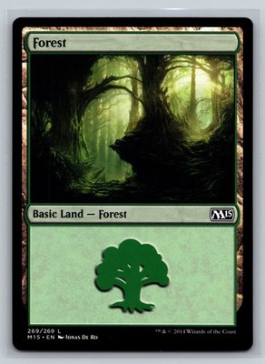 MTG Forest 269/269 L M15 Core Set Basic Land Green Mana Jonas De Ro Art 2014