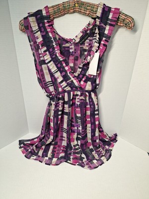 New York Comapny Tank Blouse Size 14, Nwt, Sheer,  Multicolored,  Polyester