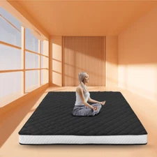 Upgraded Roll Up Mattress Japanese Floor Mat Futon Foldable Tatami Sleeping Bed