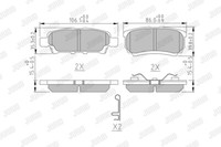 Jurid 572547J Bremsbelagsatz, Scheibenbremse FüR Chrysler, Dodge, Jeep,