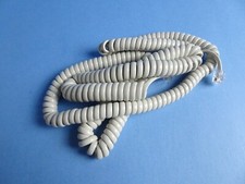CURLEY CORD MISTY CREAM TELEPHONE HANDSET COIL CORD 52" NEW