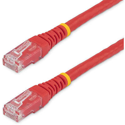 1PC STARTECH.COM C6PATCH5RD Cat6 Ethernet Cable - 5 ft - Red - Patch Cable - Mo