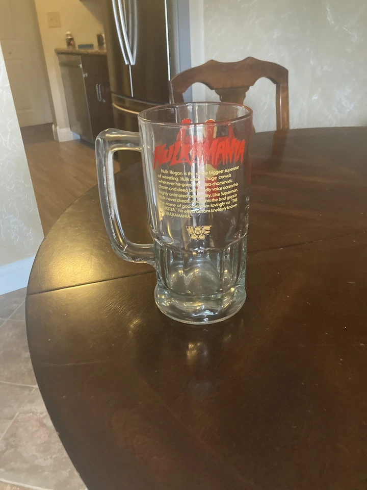 Taza de vidrio WWF Hulk Hogan de colección Wrestlemania Foto 3 de 4