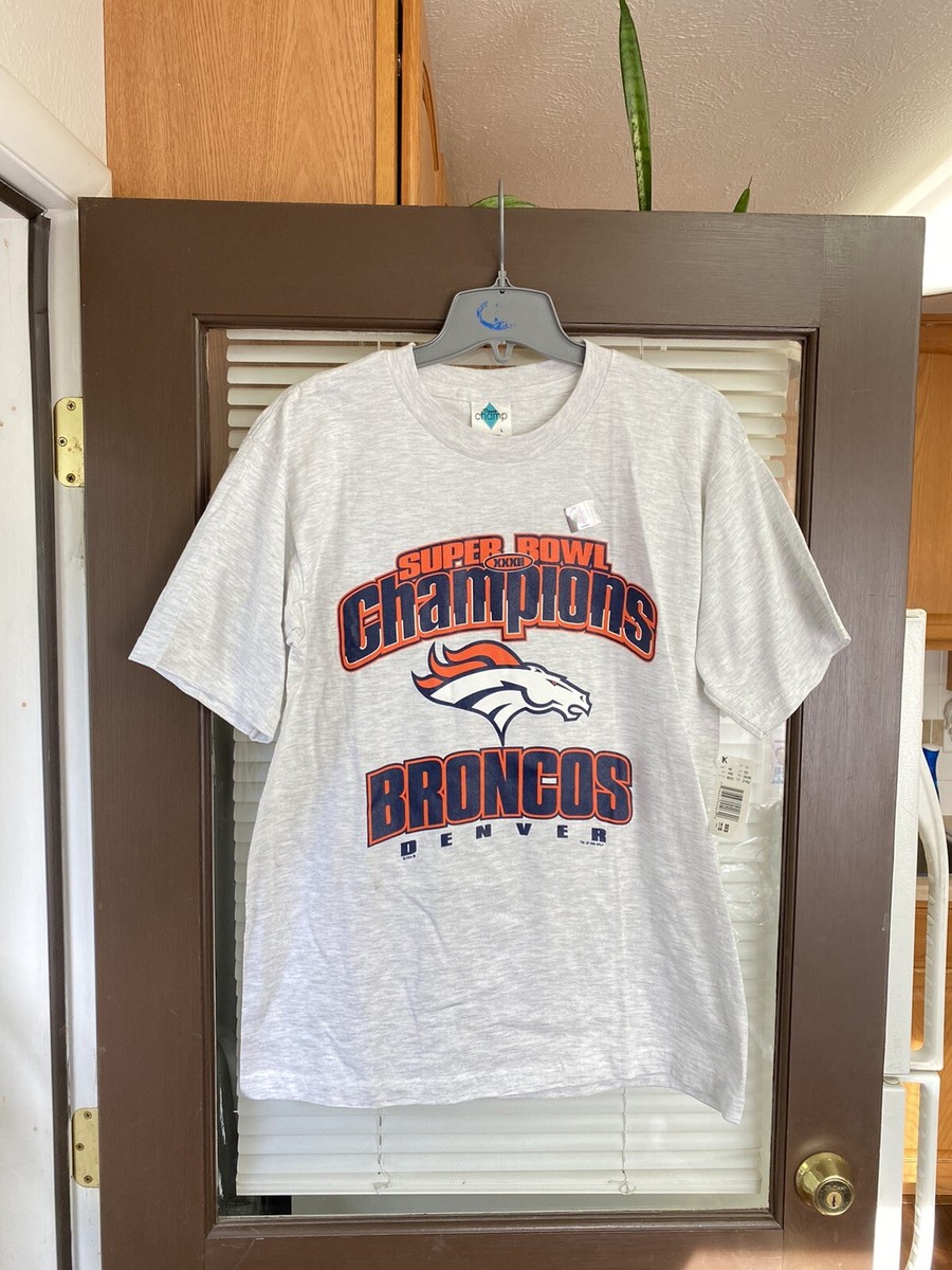 Vintage Denver Broncos Super Bowl XXXII 32 CHAMPIONS T-Shirt NEW