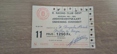 Ticket 1981/82 RRC Gent Abo