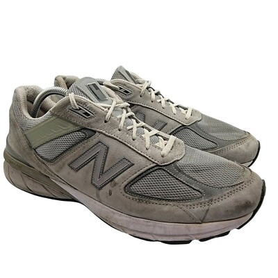 New Balance 990v5 Mens 12 Made In USA Grey Athletic Casual Shoes