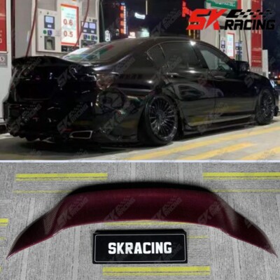 Fit Honda ACCORD 2013-2017 4DOOR Sedan Red Black Carbon Fiber Rear Spoiler Wing