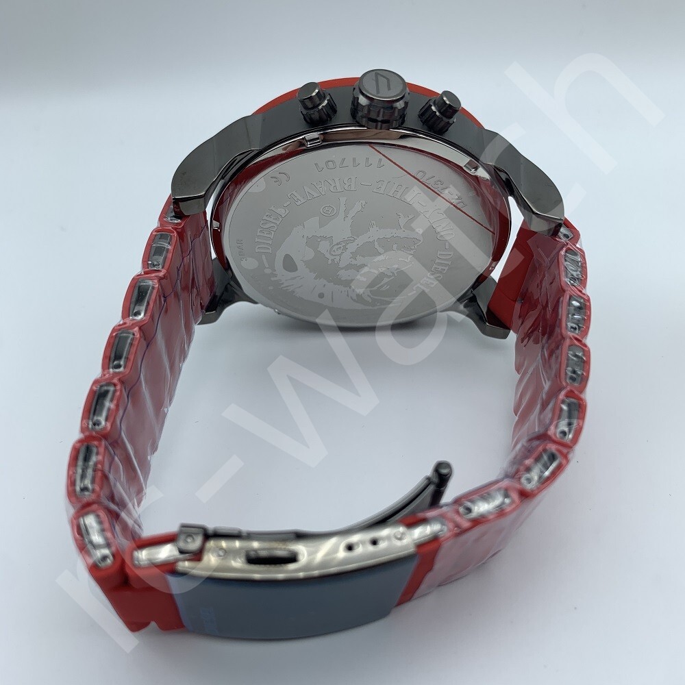 Diesel DZ7370 Mr. Daddy 2.0 Silicone Men's Watch - Red/Gray for Diesel DZ7370 Mr. Daddy 2.0 Silicone Men's Watch - Red/Gray for