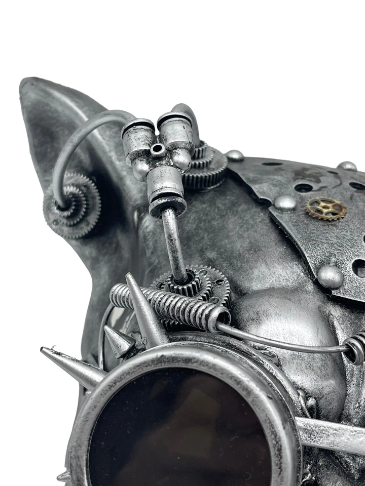 KBW Gruñido Lobo Perro Loco Steampunk Gafas Disfraz Máscara Facial Talla Única Plateado Foto 2 de 4