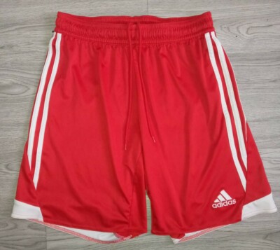 ADIDAS CLIMACOOL ATHLETIC SHORTS BOYS LARGE RED WHITE STRIPES