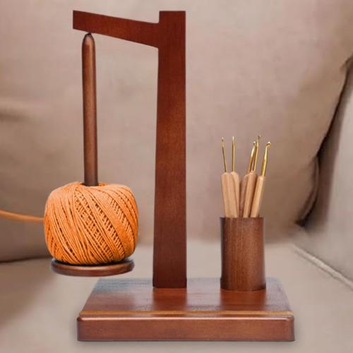 Yarn Holder For Knitting And Crocheting Rotating Magnetic Wooden Yarn Holder - Picture 8 of 12
