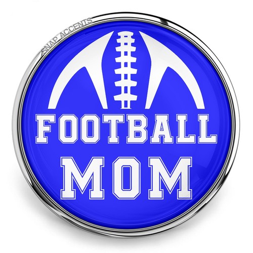 Choose Color | Football Mom Snap Jewelry Ginger Charm 18MM Team Sports Button - Picture 14 of 21