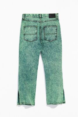 NWT $479 JieDa Jeans Made in Japan Slit Denim Pants Chemical Mint Green sz 2