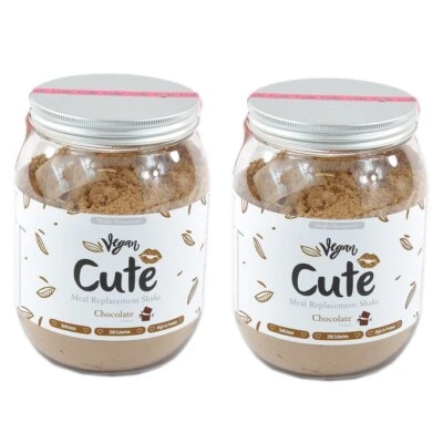 Cute Nutrition Vegan Meal Replacement Weight Loss Diet Shake 2 x 500g Chocolate