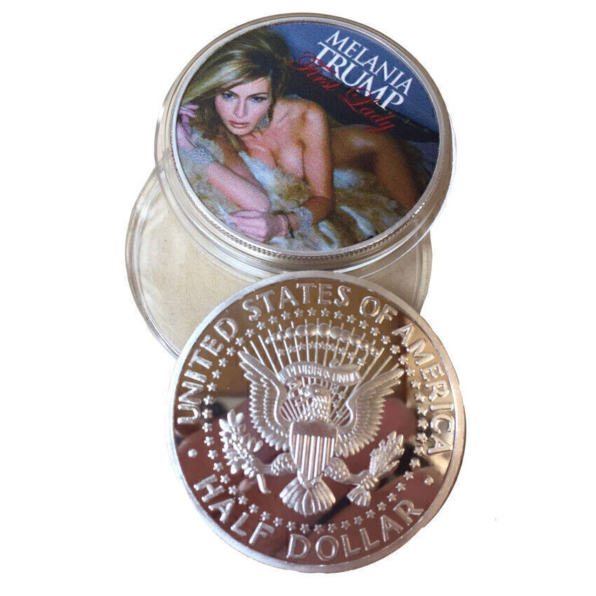 Melania Trump Silver American First Lady Commemorative Coin US Half Dollar Gift