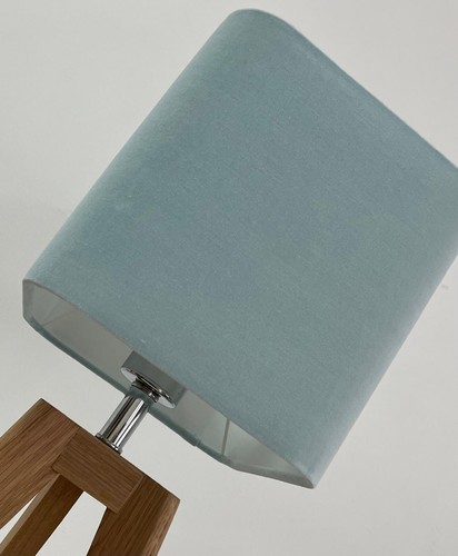 Lampshade Duck Egg Blue Velvet Rounded Square Light Shade - Picture 15 of 22