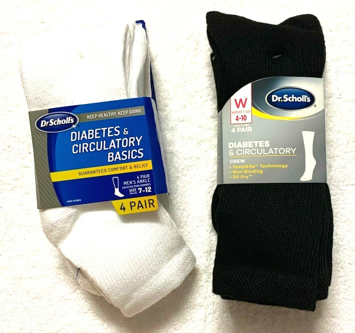 Scholl's Diabetes and Circulatory Crew Socks Pair