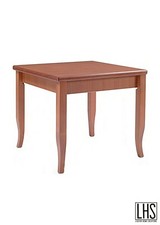 TAVOLO ALLUNGABILE A LIBRO QUADRATO ARTE POVERA CM 90X90 CILIEGIO NOCE SCURO