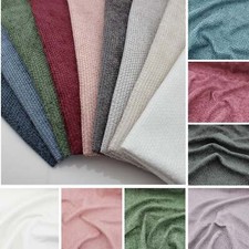Foxton Chenille Chunky Basketweave Upholstery Fabric Texture Furnishing Material