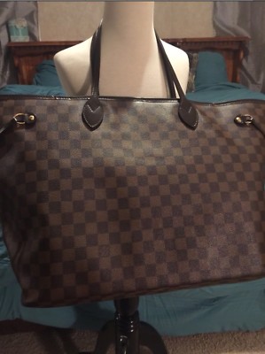 Authentic Louis Vuitton Neverfull in Damier Canvas Ebene GM, EUC