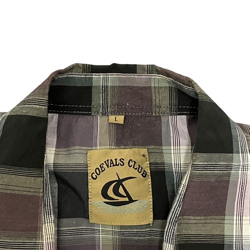 Coevals Club Western Shirt Pearl Snap Plaid Mens L Short Sleeve Cowboy - Picture 4 of 11