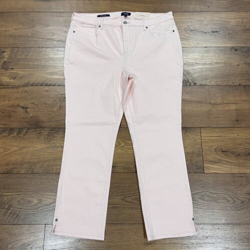 NYDJ Jeans Womens 16 Sheri Slim Ankle Crop Carnation Pink Lift Tuck Denim NWT