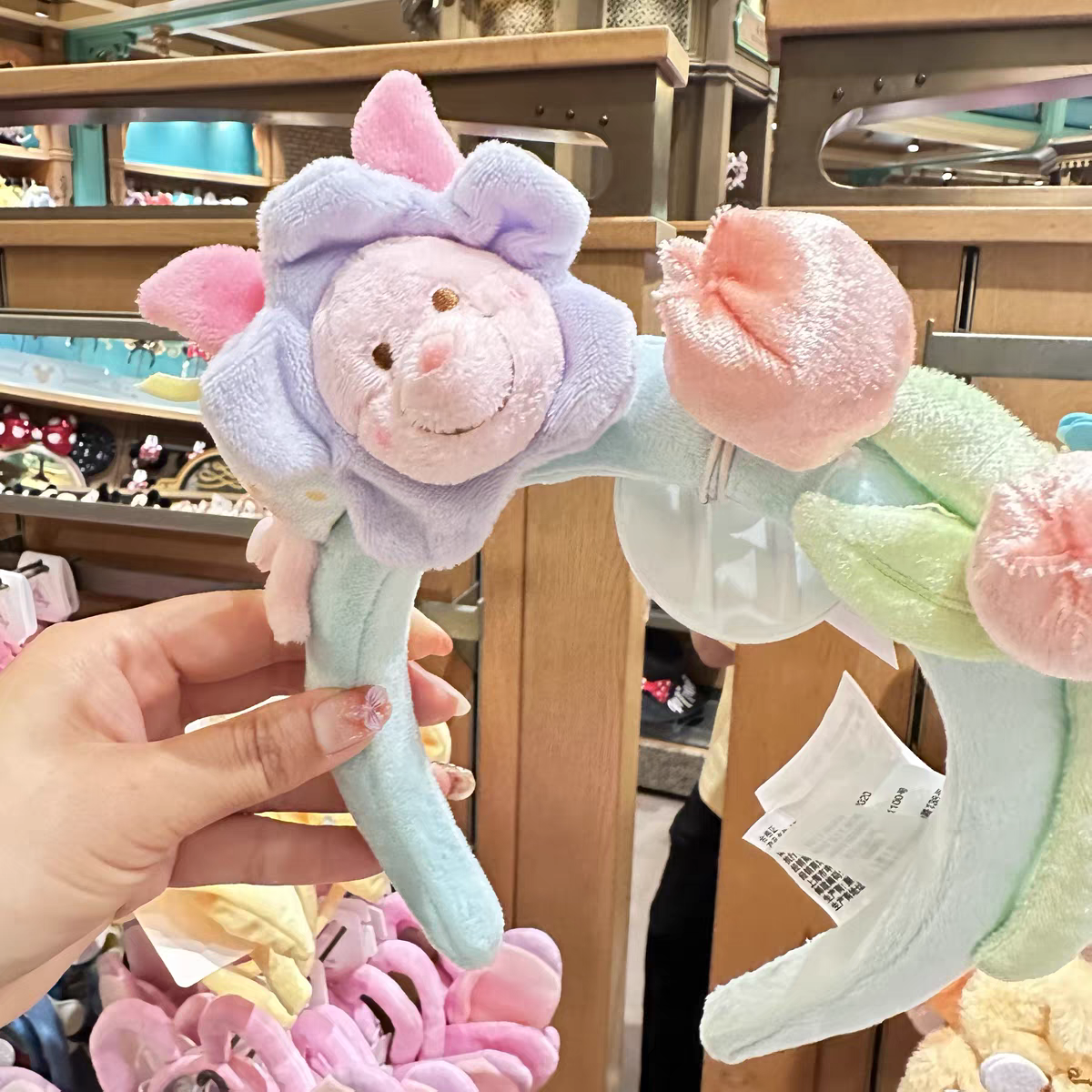 Disney Shanghai Authentic Winnie the Pooh Piglet Minnie Mouse Ear Headband Shanghai Disney authentic piglet pink Minnie | Mercari main image 2