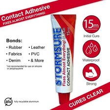 Stormsure Contact Adhesive 15ml Clear Fast Curing Glue Leather Rubber Plastic,