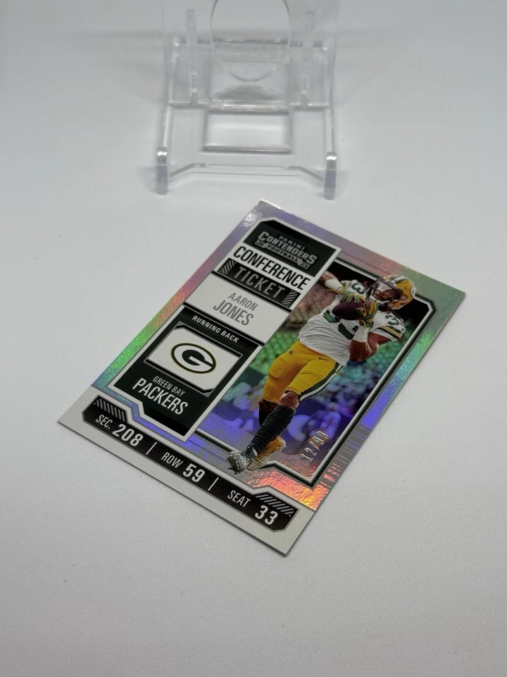 2023 Panini Contenders - Conference Ticket #36 Aaron Jones 12/99 - Image 3 of 4