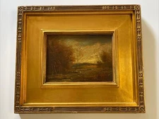 George Bruestle Painting Antique American Sunset Impressionism Tonalism New York