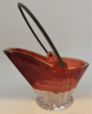 Haverhill, MASS MA Ruby Flash Coal Bucket or Scuttle With Handle - Circa 1915