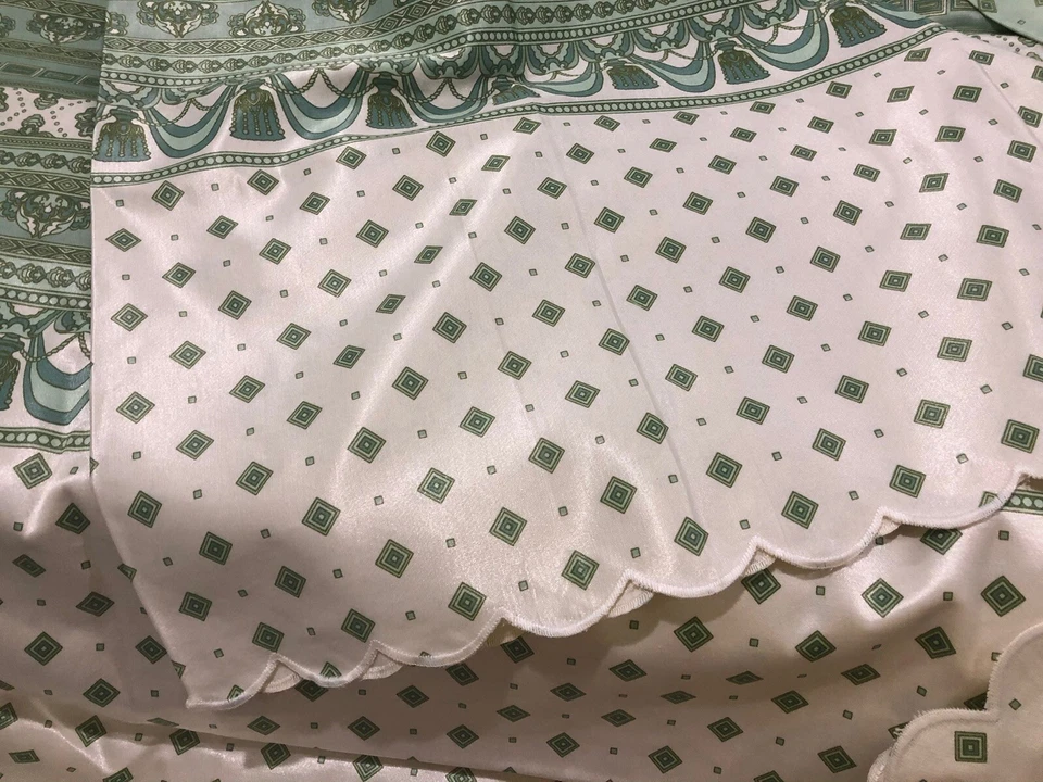 Hecho en Italia Nuevo Misto Seta 50% Seda Italiano 104”x104” Ropa de cama de lujo Foto 3 de 4