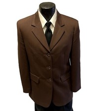 Vtg Y2K United Colors Of Benetton Brown Business Career Jacket 3 BTN Blazer 36 R