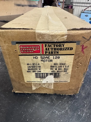 Carrier HD52AE120 ECM 2.3 Blower Motor 1 HP 120/240V – New Open Box