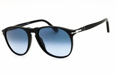 New Persol PO9649S 95/Q8 Black/Azure Gradient Blue 55-18-145 Sunglasses