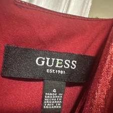 Guess Women's Red and Burgundy Dress