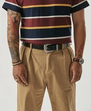 Non-Stock 1930s IVY Style Double Pleated Chino Trousers 100% Cotton Khaki/Ye(J6)