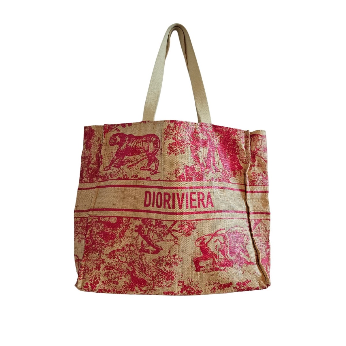 Christian Dior Beige/Pink Dioriviera Tote Bag | eBay