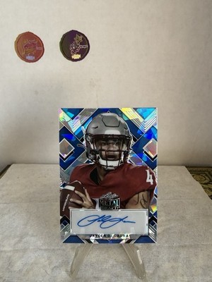 2022 Leaf Metal Draft Portrait Blue Crystals /20 Jayden De Laura Auto