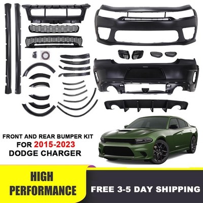 Fit For 2015-2023 Dodge Charger Widebody Kit SRT Front and Rear Bumper Body Kit