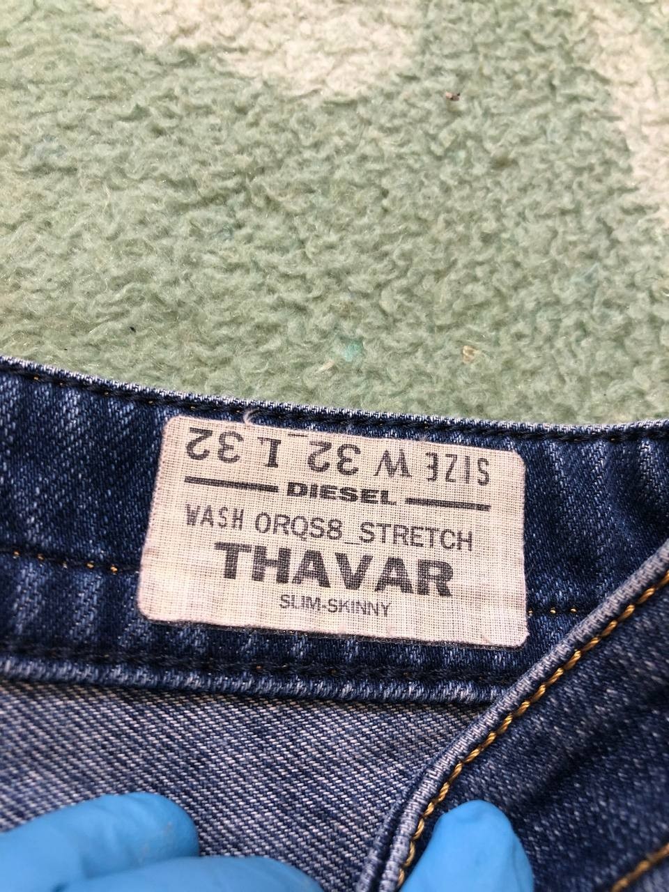 DIESEL Industry Men's Thavar Slim Skinny Jeans Dark Wash W32 L32 thumbnail 18