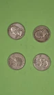 4-Coin Lot • Quarters Washington 1951d,1954,1961d,1962d 90% Silver • Ships Fast