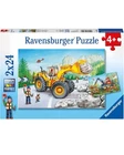 Ravensburger Puzzle Set 2x24 Pieces Construction Vehicles – Ages 4+ NEW