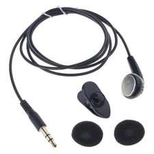 3.5mm Single Side In Ear Earphone Earbud Coiled Corded Headsets for Mobile Phone