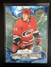 2021-22 Upper Deck Ice Green RC #190 Joey Keane #D/799 - Hurricanes Barracuda
